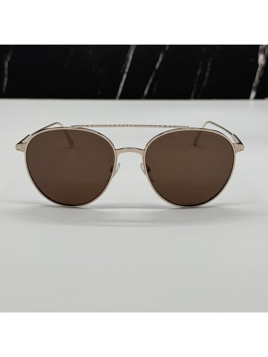 NEW TOM FORD TOMASSO TF691 28E GOLD/BROWN UNISEX AVIATOR SUNGLASSES FT0691 main image 5